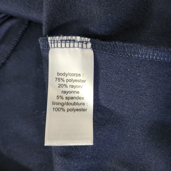 Maurice's Dress Women's Small Mini Scallop Neckline Navy Blue Preppy - Picture 4 of 6